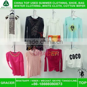 2016 Fashionable Long Ladies Sleeve T-shir Used Clothes in Bales/second Hand Clothes for Sales thumbnail-6