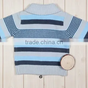 Striped Winter Baby Children Winter Zip up Wool Cardigan thumbnail-2