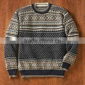Latest Design Fancy Pullover Knitted Man Wool Sweater thumbnail-5
