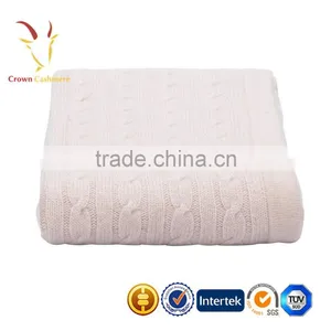 Colorful Cable Luxe Knitted Cashmere Baby Blanket thumbnail-4