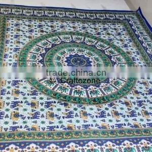 Hippie Tapestry Mandala Tapestry Color White thumbnail-1