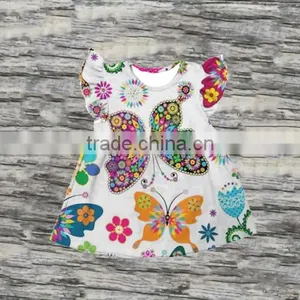 Dress Kids Wholesale 2017 Summer Girls Dresses Butterfly Baby Girl Pearl Cotton Frocks thumbnail-1