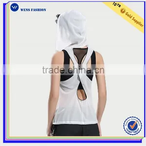 Factory Wholesale Custom Hot Sale Sleeveless Gym Vest Womens Yoga Tank thumbnail-1