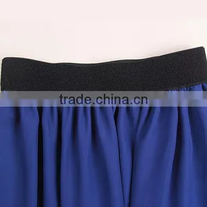 Satin Black Long Skirt Summer Casual Smooth Women Skirt thumbnail-5