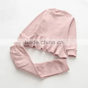 Wholesale Autumn Words Printing Casual Style Cotton Girls Boutique Clothing Set thumbnail-3