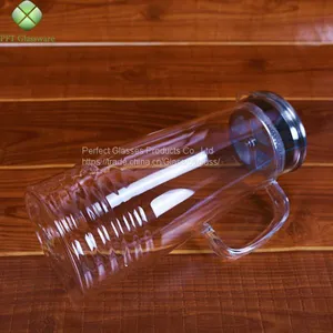 Water Bottle Wholesale Glass Bottle Wholesale Water Jug Glass Decanter Glass Bottle for Kitchen Resturant and Hotel thumbnail-1