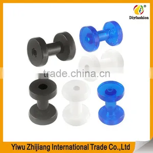 Screw Flesh Tunnels Ear Plugs Acrylic Stretching Body Piercing Jewelry thumbnail-2