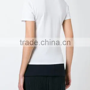 Oem Short Sleeve O Neck Blank Plain T Shirts Clothes for Women,Womens Pure White Cotton Plain T-Shirts for Printing thumbnail-5
