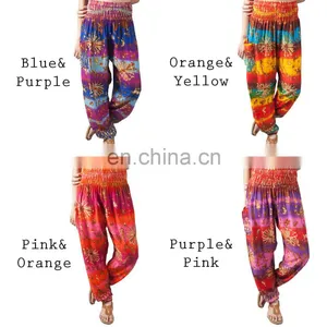 Tie Dye Women's Harem Pants Boho Baggy Genie Yoga Aladdin Trousers Pants thumbnail-2