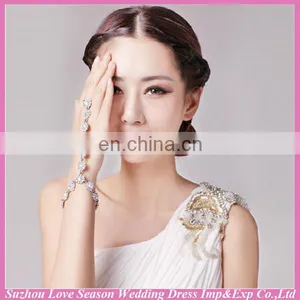 WS0008 Gothic Lolita Palace Party Jewelry Lace Charm Cuff Bracelets Wristband Rings Fashion Bangle Handchain Bride Jewelry thumbnail-1