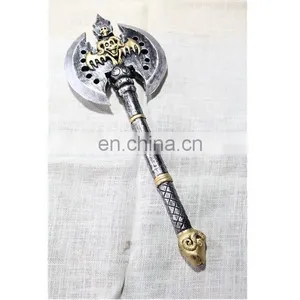 PU Axe With With Skull on Surface and Snake at End of Handle for Halloween, Carnival, Dress up and Party thumbnail-1