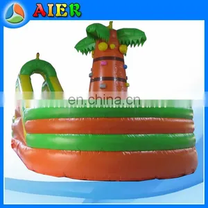 Palm Tree Inflatable Playground With Climbing Mountain thumbnail-1