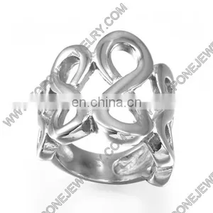 Cheap Wholesale Stainless Steel Infinity Two Tone Women's Rings Engagement Jewelry Gifts thumbnail-4
