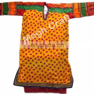 Afghan Kuchi Ethnic Dress- Vintage Kuchi Afghan Dress -Banjara Tribal Belly Dancing Costume Tunic Top thumbnail-5