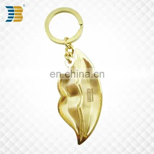 Lip Shape Custom Made Metal Gold Plating Keychain thumbnail-3