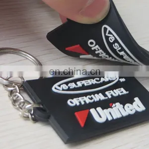 Rectangle Oem Double-sided 3d Soft Pvc Keychain Gift thumbnail-4