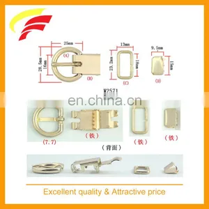 Zinc Alloy Metal 3 Pieces Pin Buckle Set thumbnail-3
