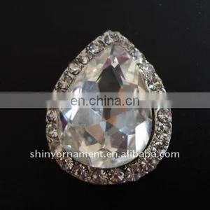 2013 Fashion Metal Tear Drop Crystal Rhinestone Button thumbnail-1
