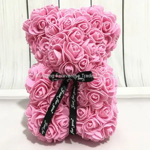 Factory Wholesale Valentine′s Day Gift PE Foam Rose Flower Teddy Bear thumbnail-1