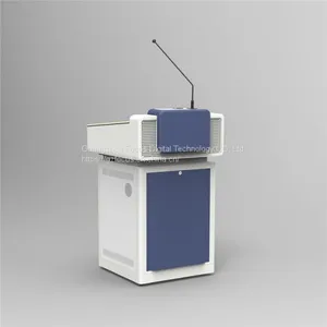 Modern Classroom Digital Podium; Multimedia Lectern; Cheap Pulpit on School Furniture thumbnail-2