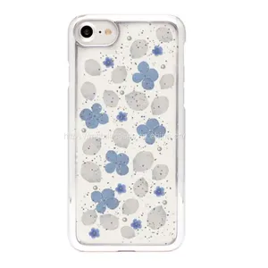 Plating Edge Epoxy Phone Case Flower Phone Case Floral Mobile Cover thumbnail-2