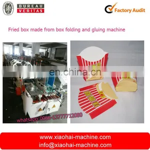 Automatic French Fry Box Folder Gluer Machine / Automatic Crash Lock Bottom Folding Machine thumbnail-3
