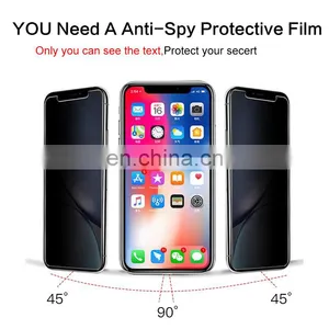 2.5D 9H Anti Fingerprint Anti Glare Shockproof Anti Spy Screen Guard Film for IPhone X Privacy Screen Protector for IPhone 7 8 thumbnail-5