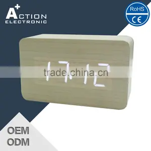 Digital Desk Clock and Wooden Alarm Clock thumbnail-2