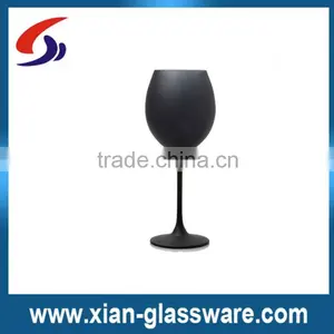 Promotional Wholesale Hand Blow Black Ballon Wine Glass thumbnail-1