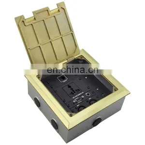 Brush RJ45 Flush Multimedia Pop-Up Usb Charger Floor Socket Box thumbnail-2