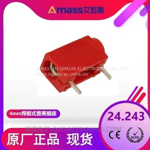 Horizontal Welding Plate Socket 24.243 24A 4mm Banana Socket thumbnail-1