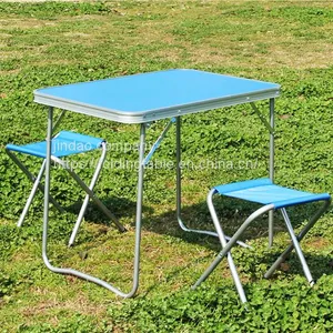 Portable Folding Picnic Outdoor Table Metal Square Modern BBQ Mini Table thumbnail-5