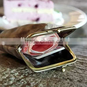 Animal Pattern Cow Leather Pocket Coin Holder Ladies Change Purse Money Pouch With Clip Closure thumbnail-2