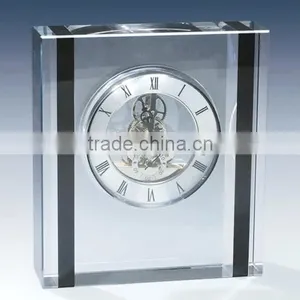 Rectangle Crystal Large Clock With Black Border Mechanical Table Clock thumbnail-1