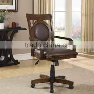 Sectional Wooden Home Furniture of Bookcase , Desk and Swivel Chair thumbnail-3