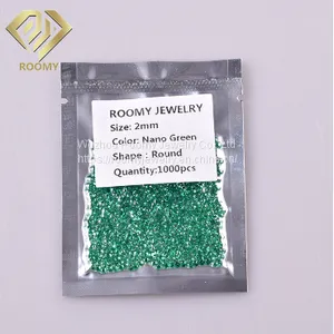 High Quality For Jewelry Spinel Green Round Cut Small Size Nano Spinel Loose Gemstone Crystal thumbnail-1