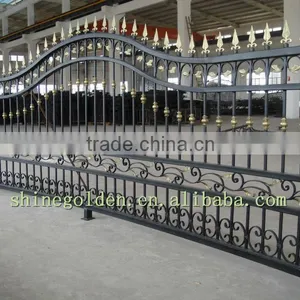 High Class Hot- Dip Galvanized Wrought Iron Fence Design thumbnail-1