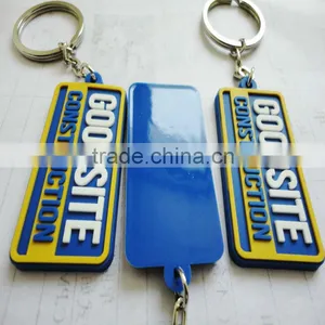 2D Embossed PVC Keychain, Custom Soft PVC Keychain 3D Rubber Key Rings thumbnail-1
