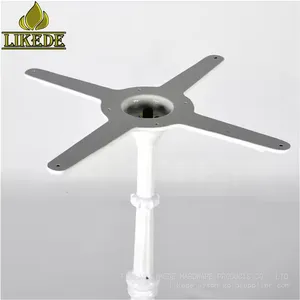 European Classic Antique White Cast Iron Metal Table Base Frame With Powder Coating on Sale thumbnail-4