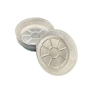 9 Inch Round Aluminum Foil Tray 1250ml Disposable Baking Pan for Food Serving and Takeout thumbnail-1
