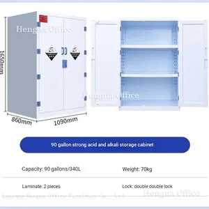 Polypropylene Hazardous Chemical Cabinet | Lockable, Spill Tray Included, Corrosion-Resistant | for Science Labs & Medical Clinics thumbnail-2