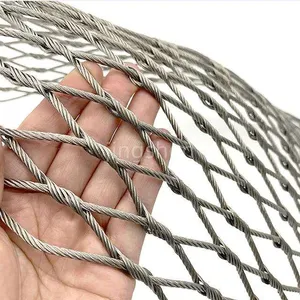 Factory Sale Stainless Steel Wire Rope Mesh Net/flexible Stainless Steel Rope Mesh/zoo Mesh thumbnail-3