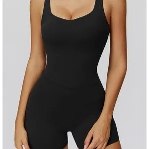 Wholesale Activewear Quick Drying Yoga Fitness Wear Set Workout Sport One Piece Yoga Jumpsuit for Women thumbnail-1