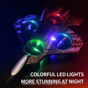 Beginners EPP Remote Control Toys 360° Stunt Rolling Fighter Jet Light up Wireless 2.4GHz Foam RC Airplane for Kids thumbnail-3