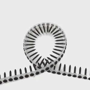 Factory Supply Fine Thread Auto-feed Screws With Plastic Strip, Black Phosphate, 25mm 35mm 40mm Lengths, for Drywall Installation thumbnail-4