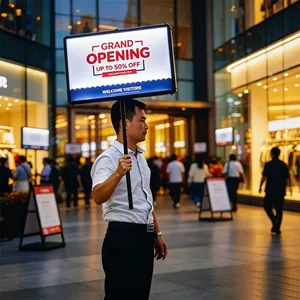 Hand‑Held Rechargeable Promotional Light Box | Portable Battery‑Powered Street & Exhibition Sign thumbnail-1
