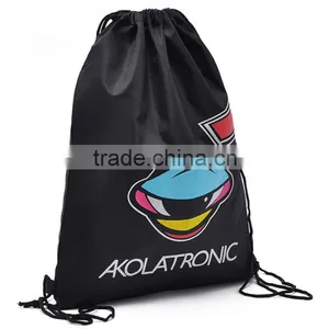 Promotional Customized LOGO Outdoor Bag Polyester Drawstring Backpack thumbnail-1