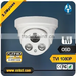 2.0MP Sony CMOS Sensor Full HD 1080P TVI Video Output Cctv Camera TVI Fixed Lens Color IR30M PC Polished Dome CCTV Camera thumbnail-1