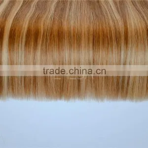 Double Drawn 100% Human Hair Honey Brown Weave thumbnail-2