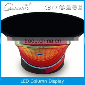 Small Multiple Size Special Shape Flexible Full Color Indoor Led Column Display thumbnail-1
